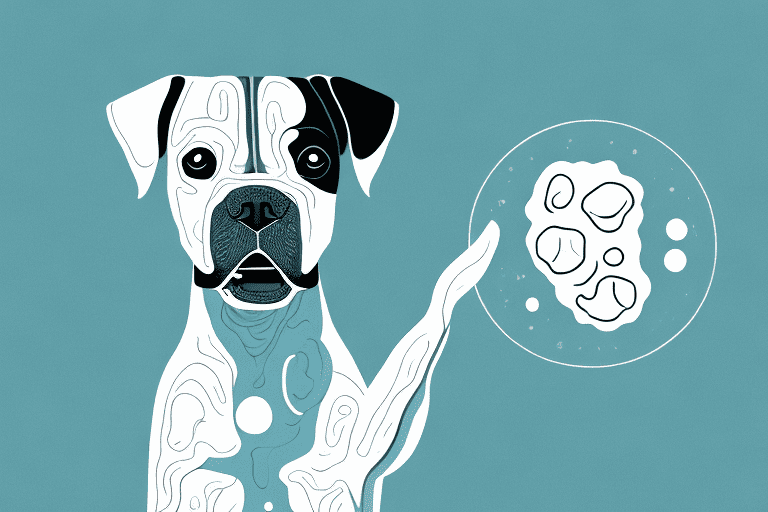 A curious dog sitting next to a large piece of cartilage