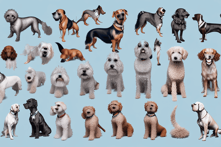 Several different types of dogs