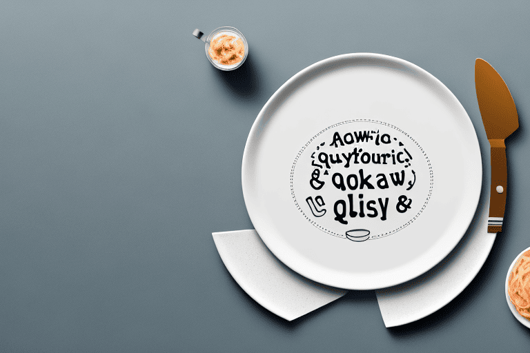 A curious dog sitting next to a plate filled with pork and sauerkraut