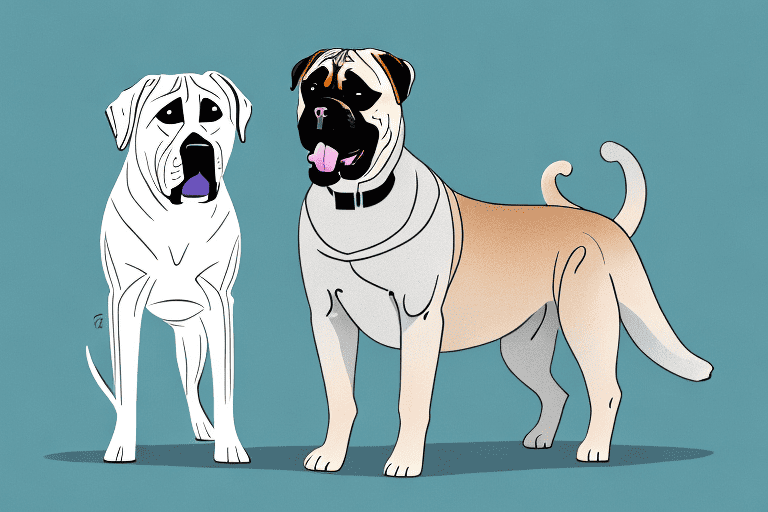 A kangal dog and another large