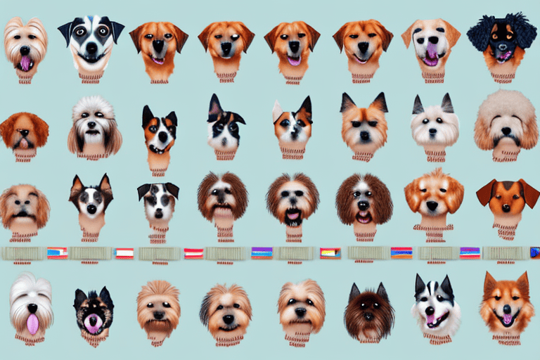 Various breeds of dogs