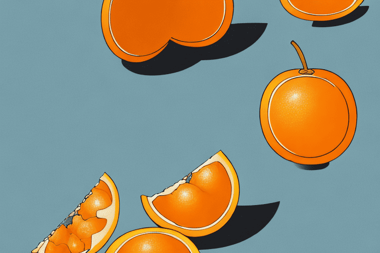 A curious dog looking at a pile of halo oranges
