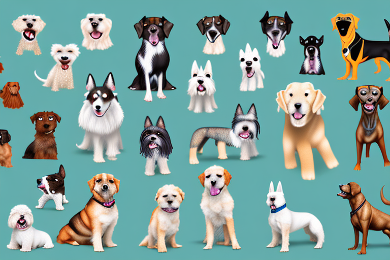 Five different types of dogs