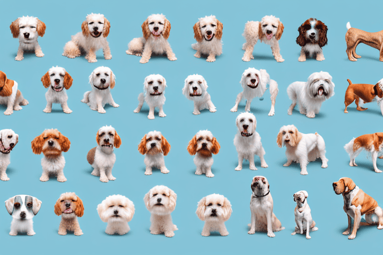 Several different breeds of dogs