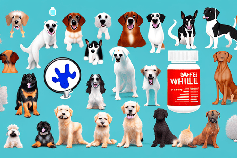 A variety of dogs of different breeds