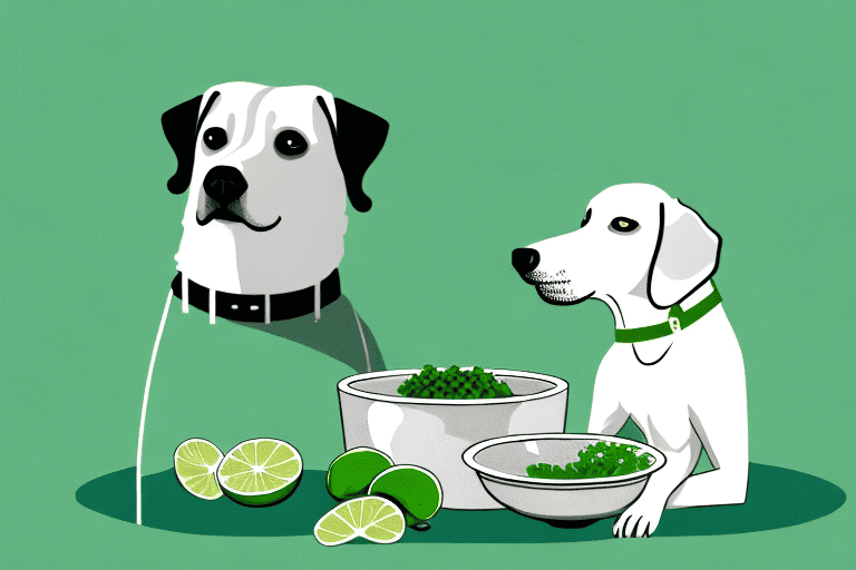 A curious dog sitting near a bowl of cilantro lime rice