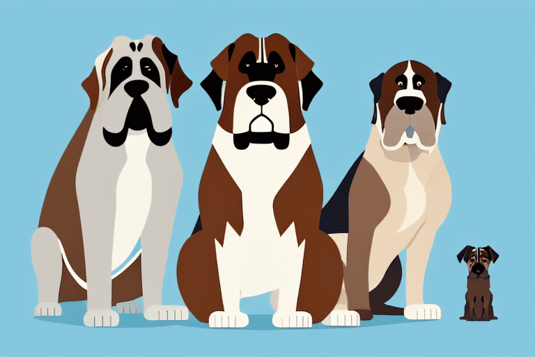 Several different types of large dog breeds