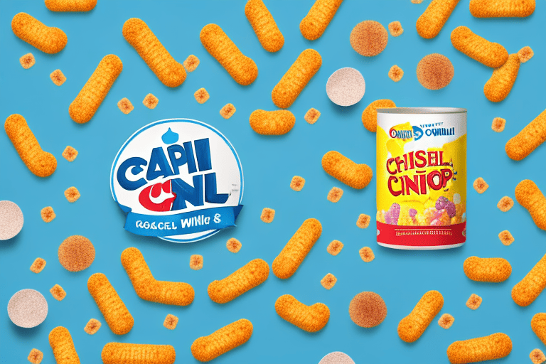 A curious dog sitting next to an open box of captain crunch
