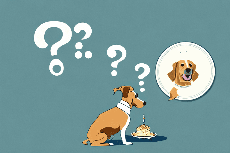 A curious dog looking at a plate of nutter butters