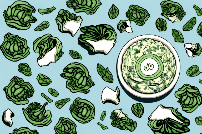 A curious dog looking at a bowl of spinach and artichoke dip