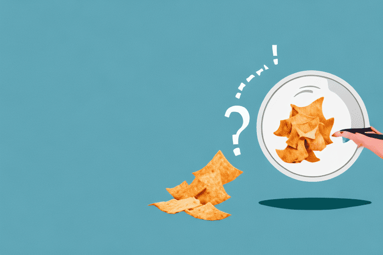 A curious dog sniffing a bowl of cassava chips