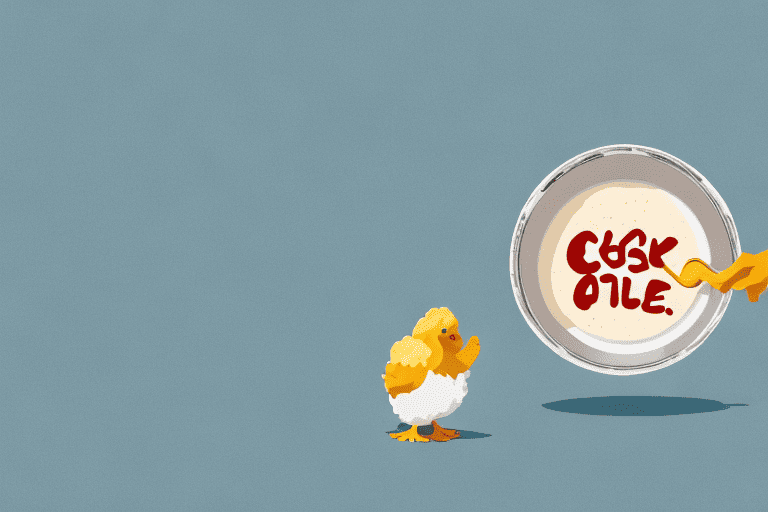 A curious dog looking at a bowl of chick-fil-a sauce