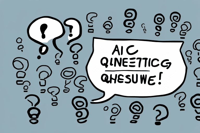 A concerned looking dog with a speech bubble containing question marks and exclamation points