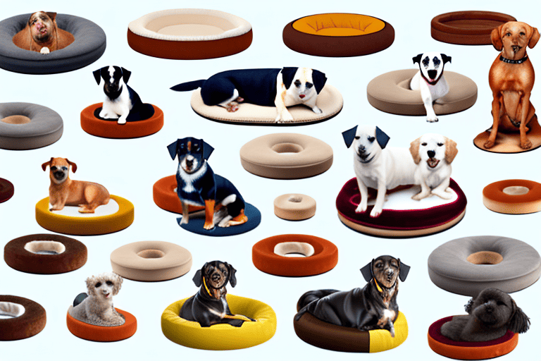 A variety of dog beds