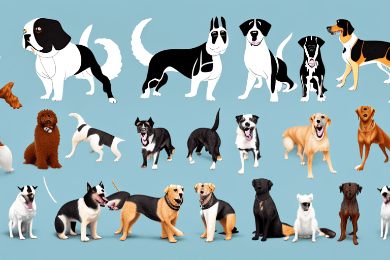 Various breeds of dogs demonstrating different types of bites
