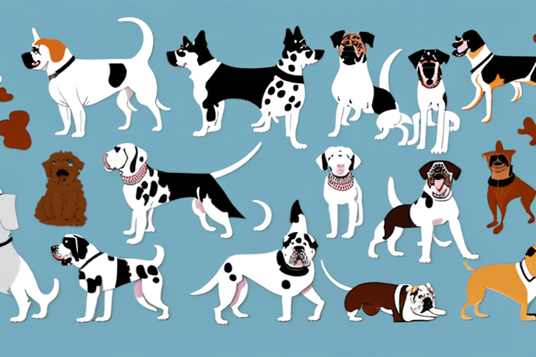 Several distinct dog breeds