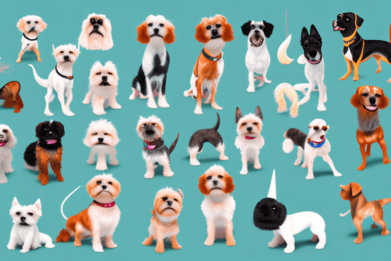 A variety of small dog breeds