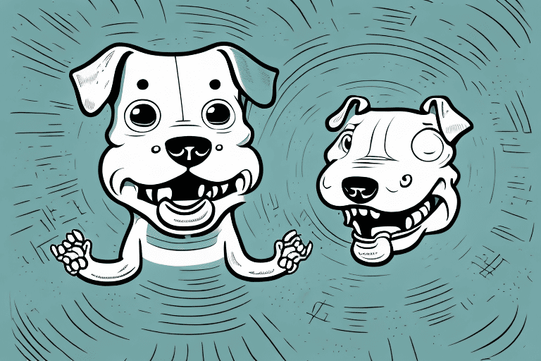 A comical dog mid-bark