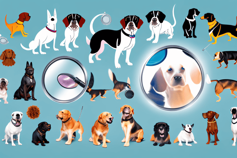 A variety of different dog breeds