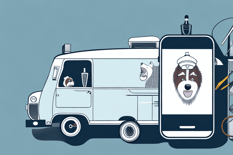 A mobile grooming van with various grooming tools inside