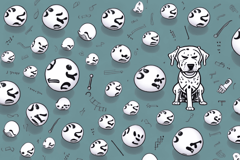 A few different breeds of dogs in various quiet activities