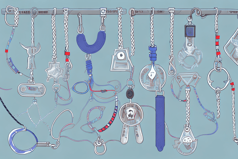 Various types of dog leads such as retractable