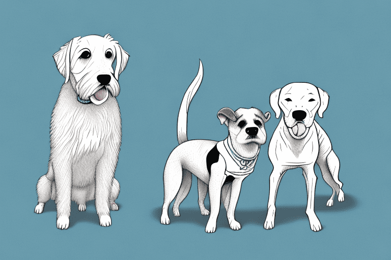 A young dog and an older dog side by side