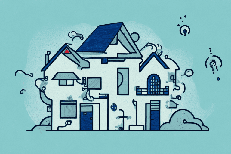 A house with the rex plus barking dog alarm visibly installed