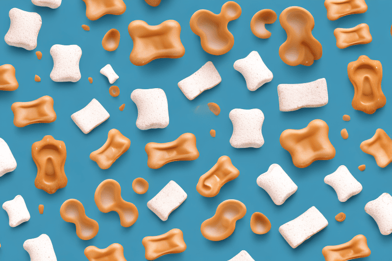 A manufacturing process where various dog treats are being made