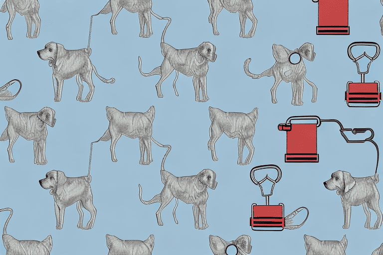 Various types of dog leashes