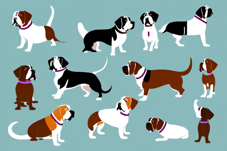 Several different types of medium-sized dogs