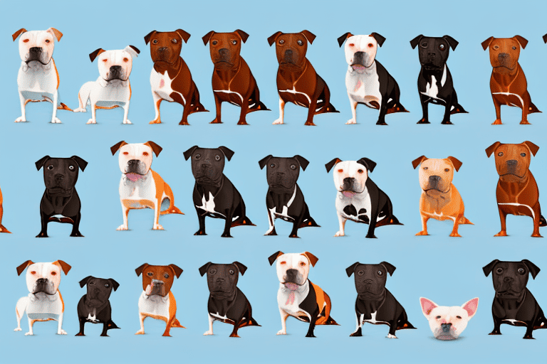 Various types of pitbull dogs