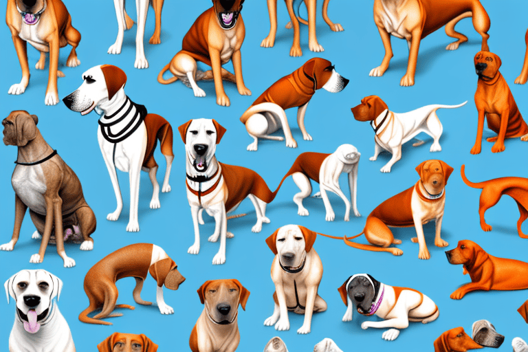 Several different types of ridgeback dogs