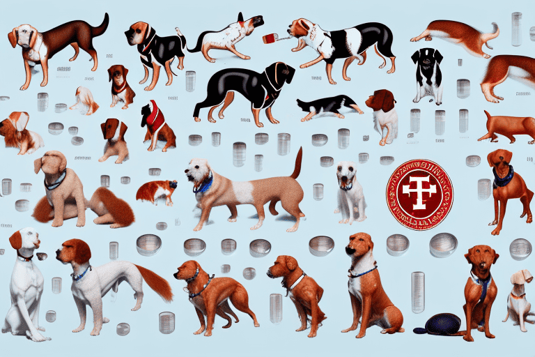 Different breeds of dogs
