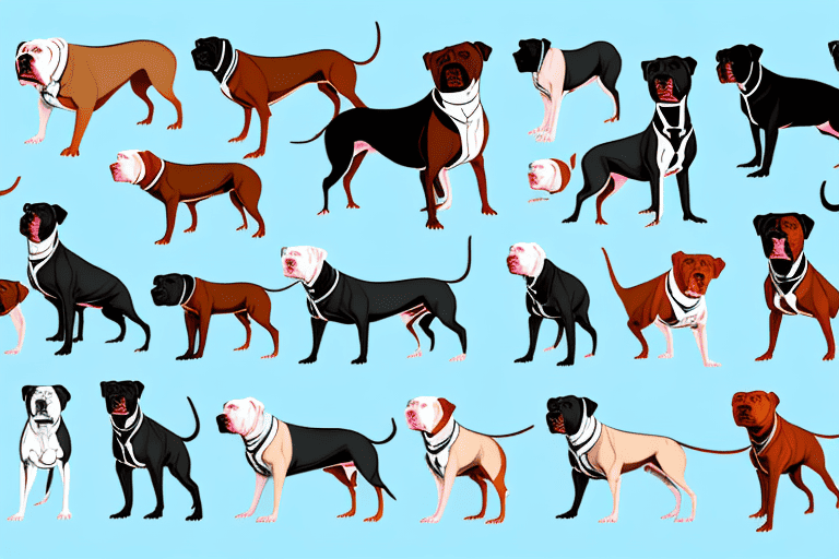 Several distinct types of pitbull breeds