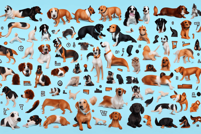 Several different types of dogs