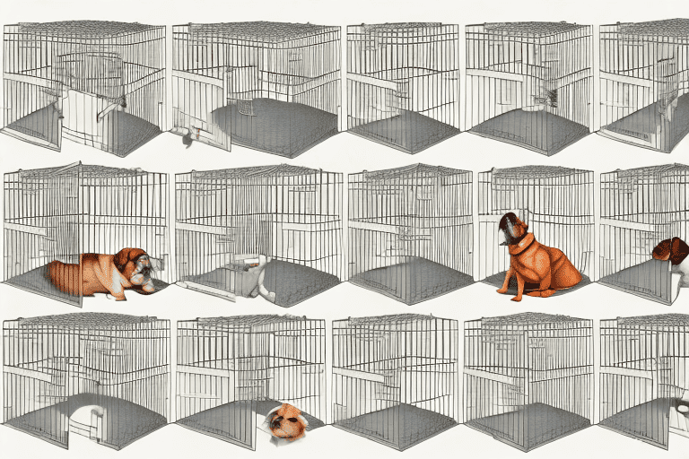Several different types of dog cages and cribs
