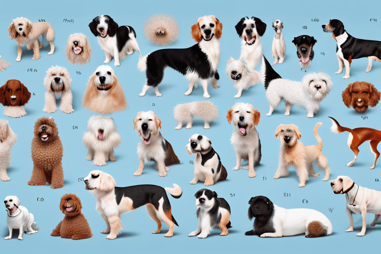 Several different breeds of dogs